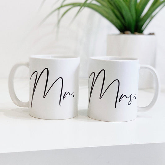 Mr And Mrs Mugs Coffee Mug Set - His And Hers Mugs - Wedding Gifts