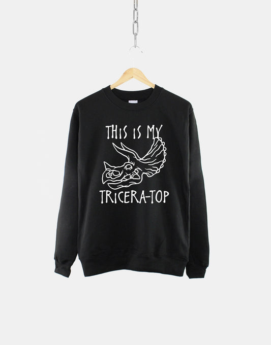 Triceratops Sweatshirt - Jurassic Dinosaur Skull Print Jumper - Dinosaur Skull Shirt
