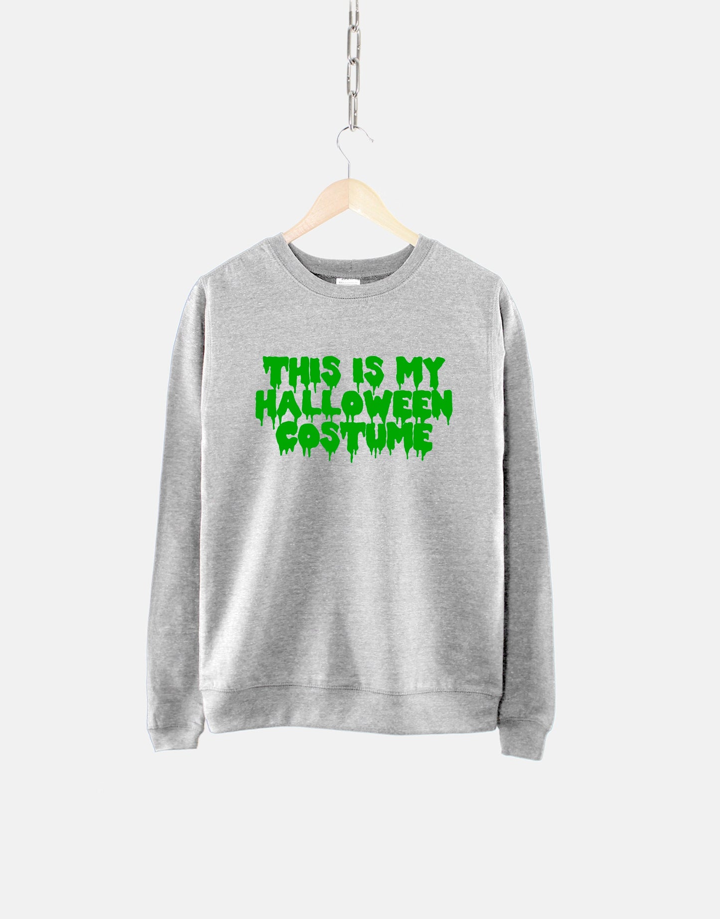 Halloween Sweatshirt - This Is My Halloween Costume Womens Halloween Slogan Sweater