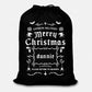 Personalized Goth Christmas Sack - Black Goth Santa Sack - Christmas Stocking Sack For A Goth - Krampus Christmas Bag