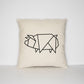 Pig Throw Pillow - Pig Themed Home Decor Throw Cushion - Minimal Pig Scatter Cushions