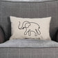 Elephant Throw Cushion - Elephant Themed Home Decor Throw Pillow - Minimal Elephant Scatter Cushions