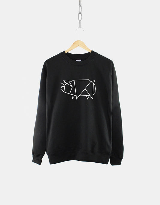 Pig Sweatshirt - Womens Geometric Pig Sweater - Simple Pig Sweatshirt