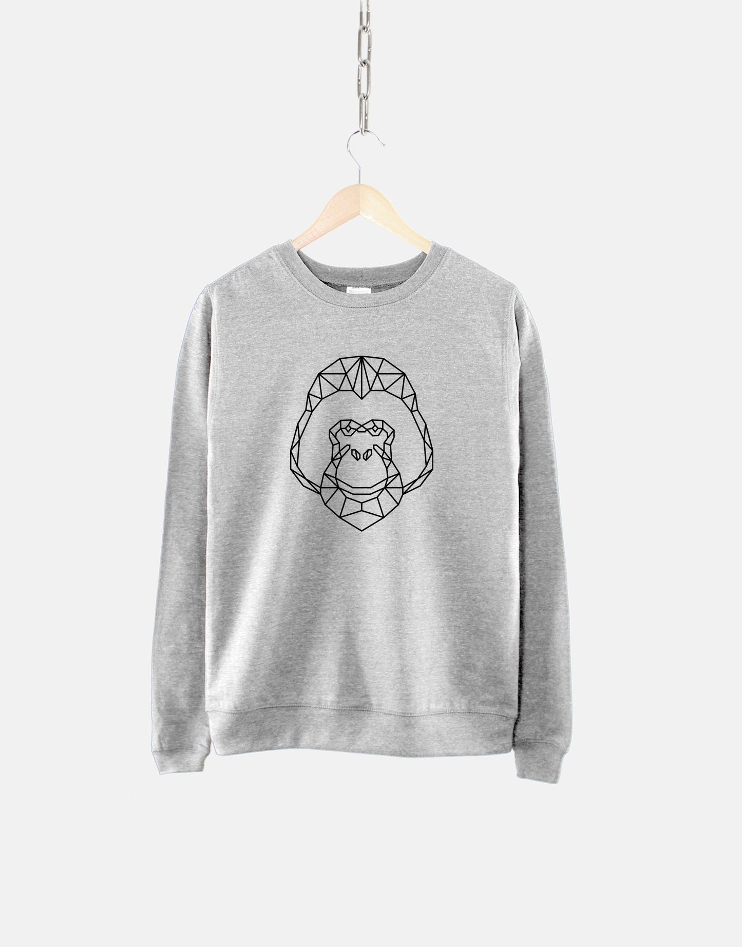 Geometric Orangutan Sweatshirt - Orangutan Sweater - Minimal Ape Orangutan Jumper