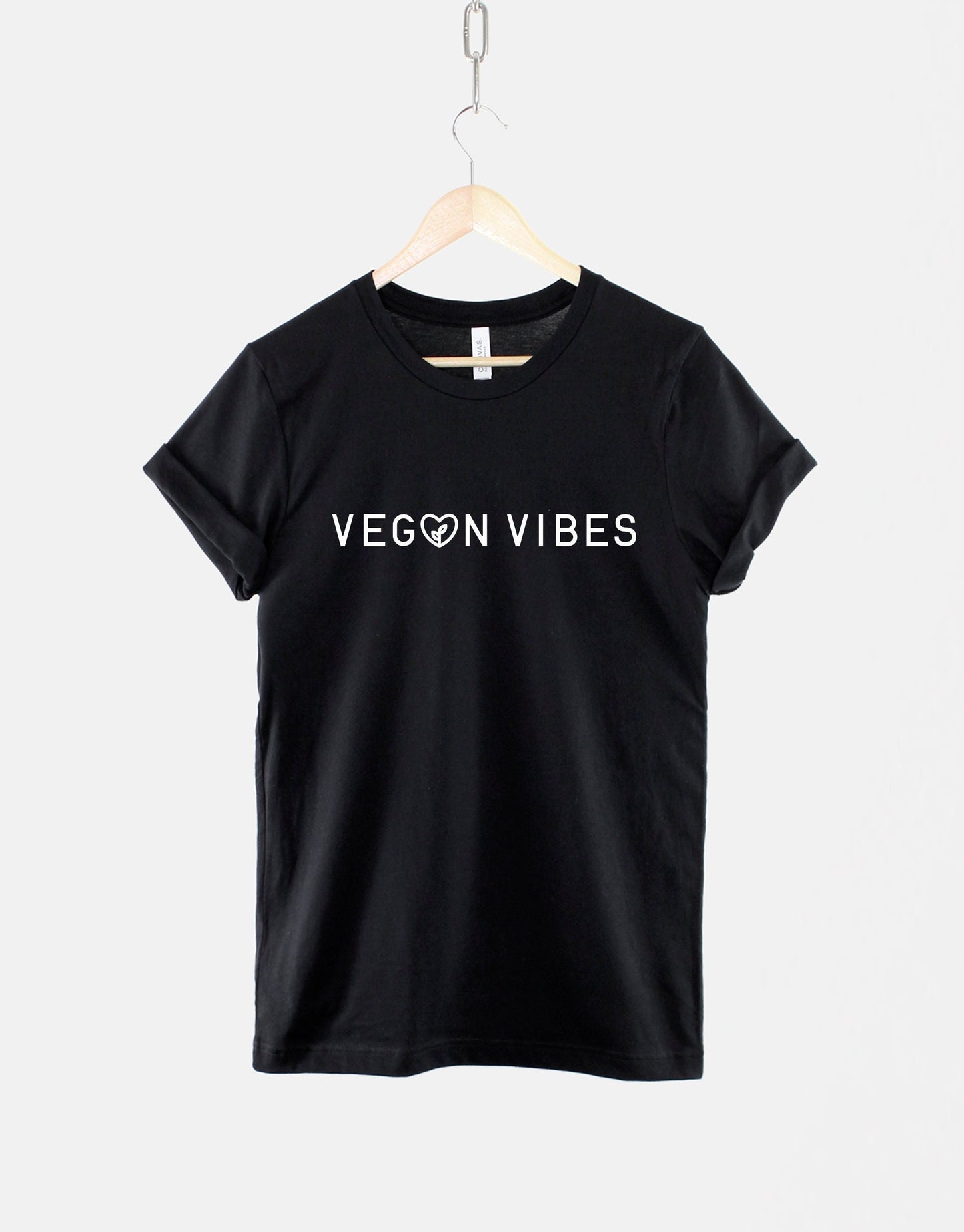 Vegan Vibes T-Shirt - Womens Vegan Shirt - Vegan Print TShirt - T-Shirts For Vegans