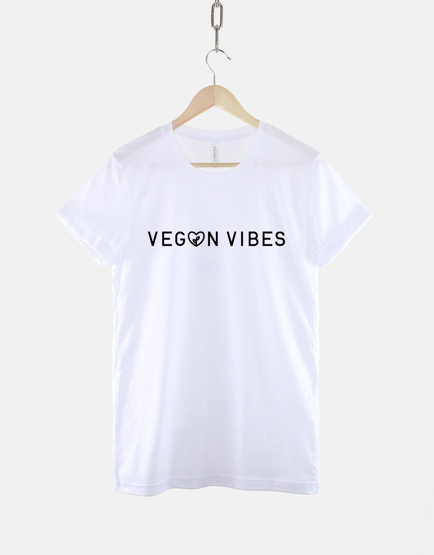 Vegan Vibes T-Shirt - Womens Vegan Shirt - Vegan Print TShirt - T-Shirts For Vegans