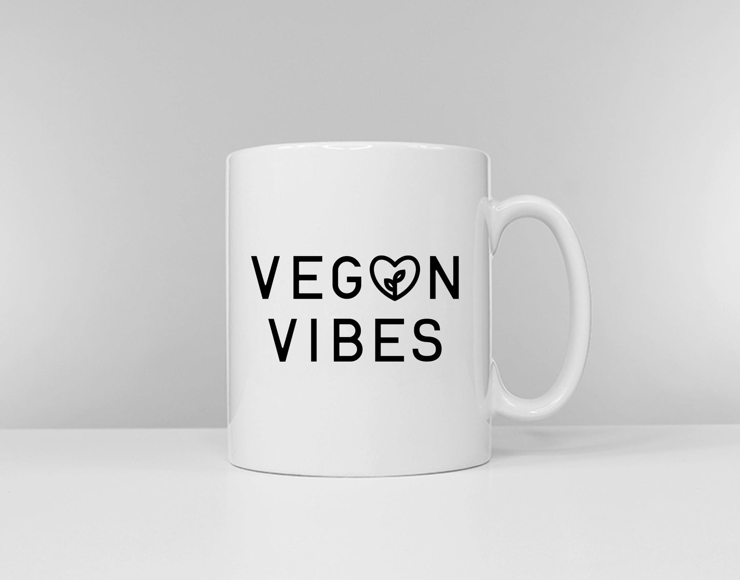 Vegan Vibes Ceramic Coffee Mug - Vegan Mug - Vegan Slogan Mugs - Vegan Gift Idea