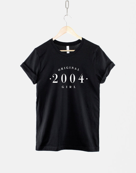 Original 2004 Girl - Womens Vintage 18th Birthday Shirt - Ladies Birth Year Numbers T-Shirt