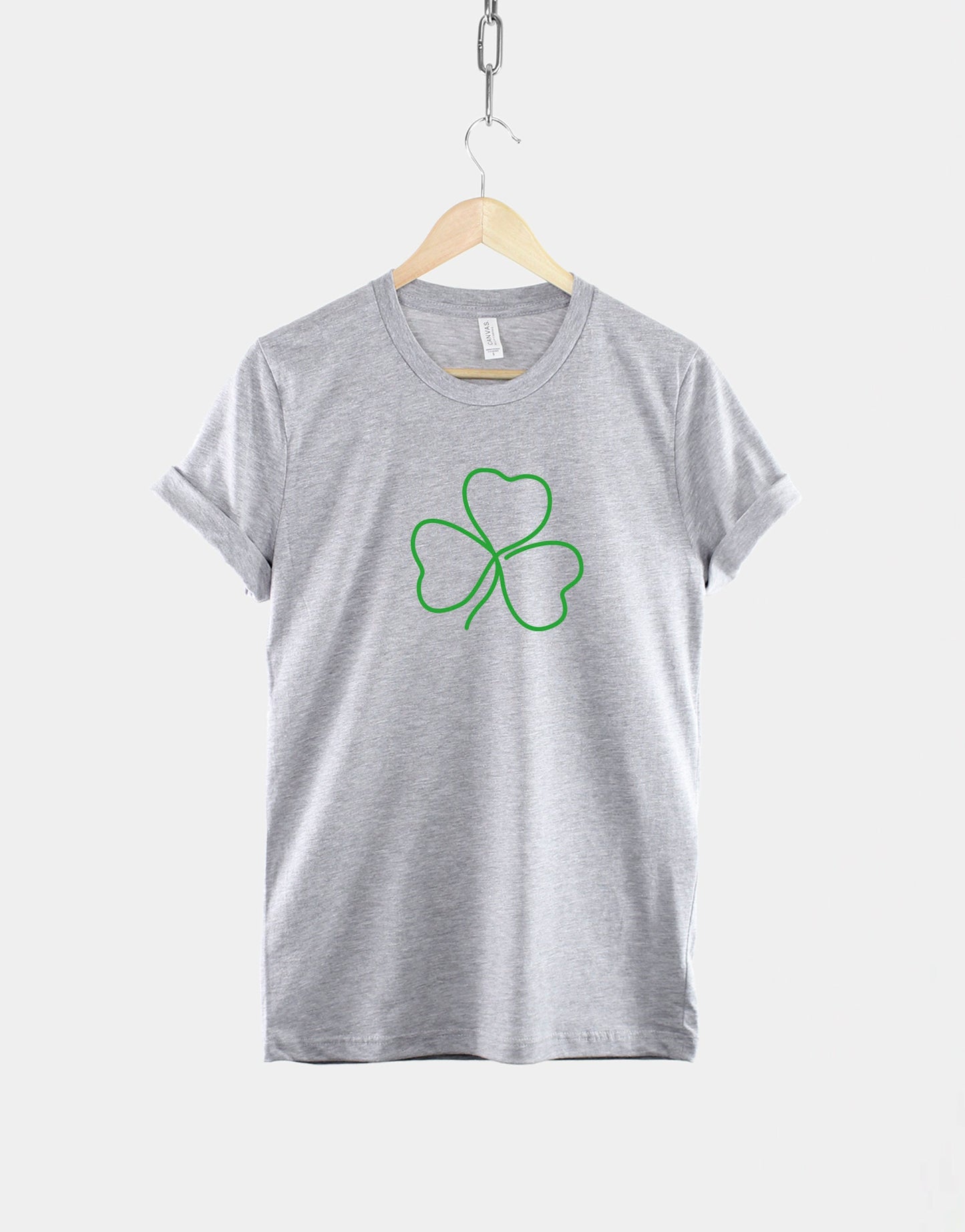 Shamrock T-Shirt - Line Drawing Irish St Patricks Day Shirt - Irish Shamrock TShirt