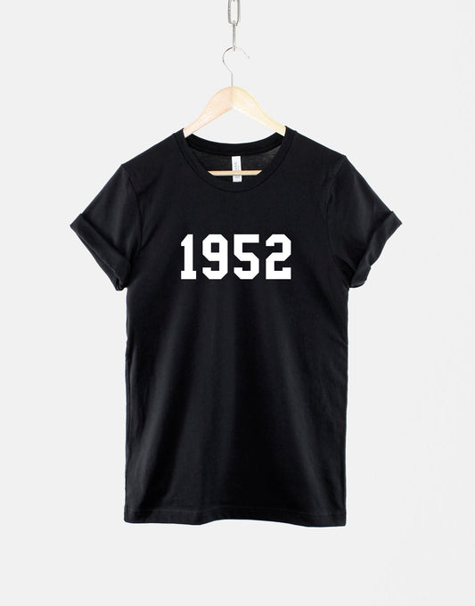 1952 70th Birthday Shirt - Made In Year Numbers T-Shirt