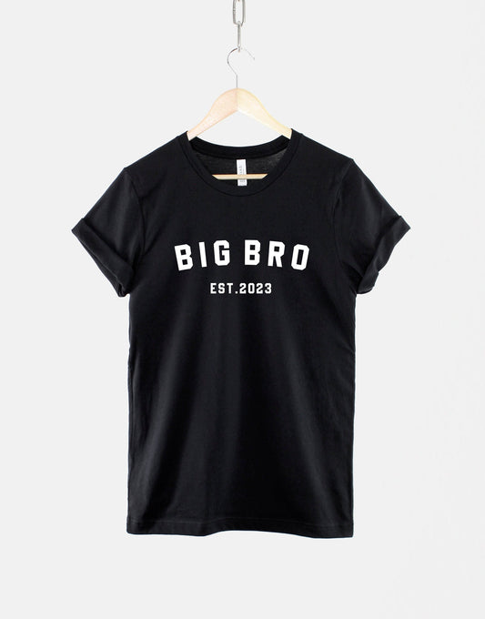 Personalised Big Bro Est Shirt - Promoted To Big Bro T-Shirt - New Big Brother To Be Shirt - New Baby Brother TShirt