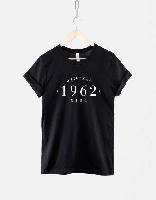 Original 1962 Girl - Womens Vintage 60th Birthday Shirt - Ladies Birth Year Numbers T-Shirt