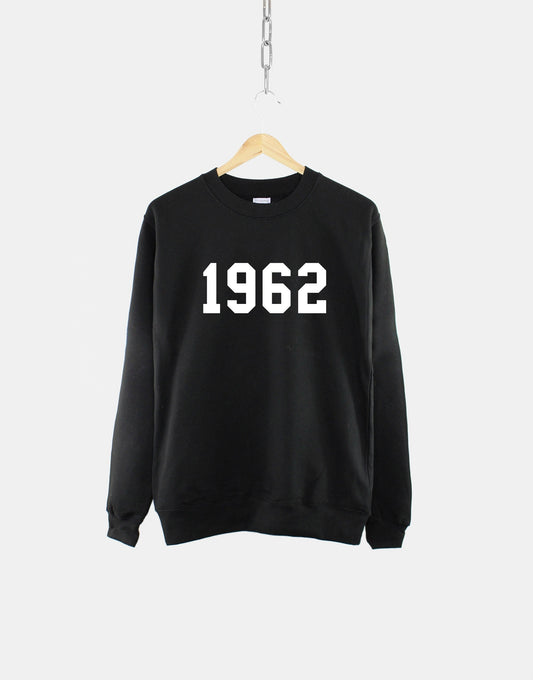 1962 60th Birthday Sweatshirt - Made In Year Numbers Sweater