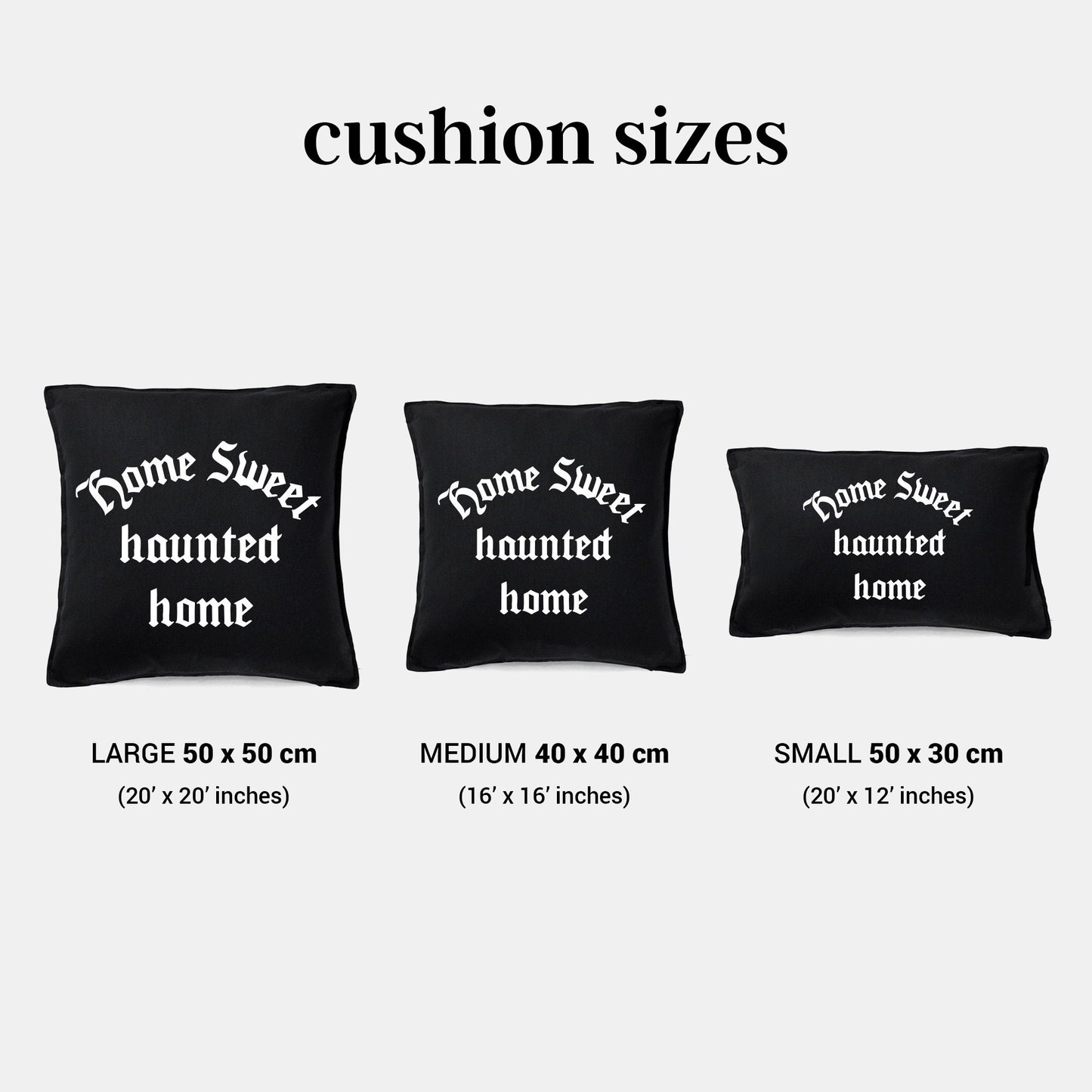 Home Sweet Haunted Home Pillow - Black Gothic Home Decor