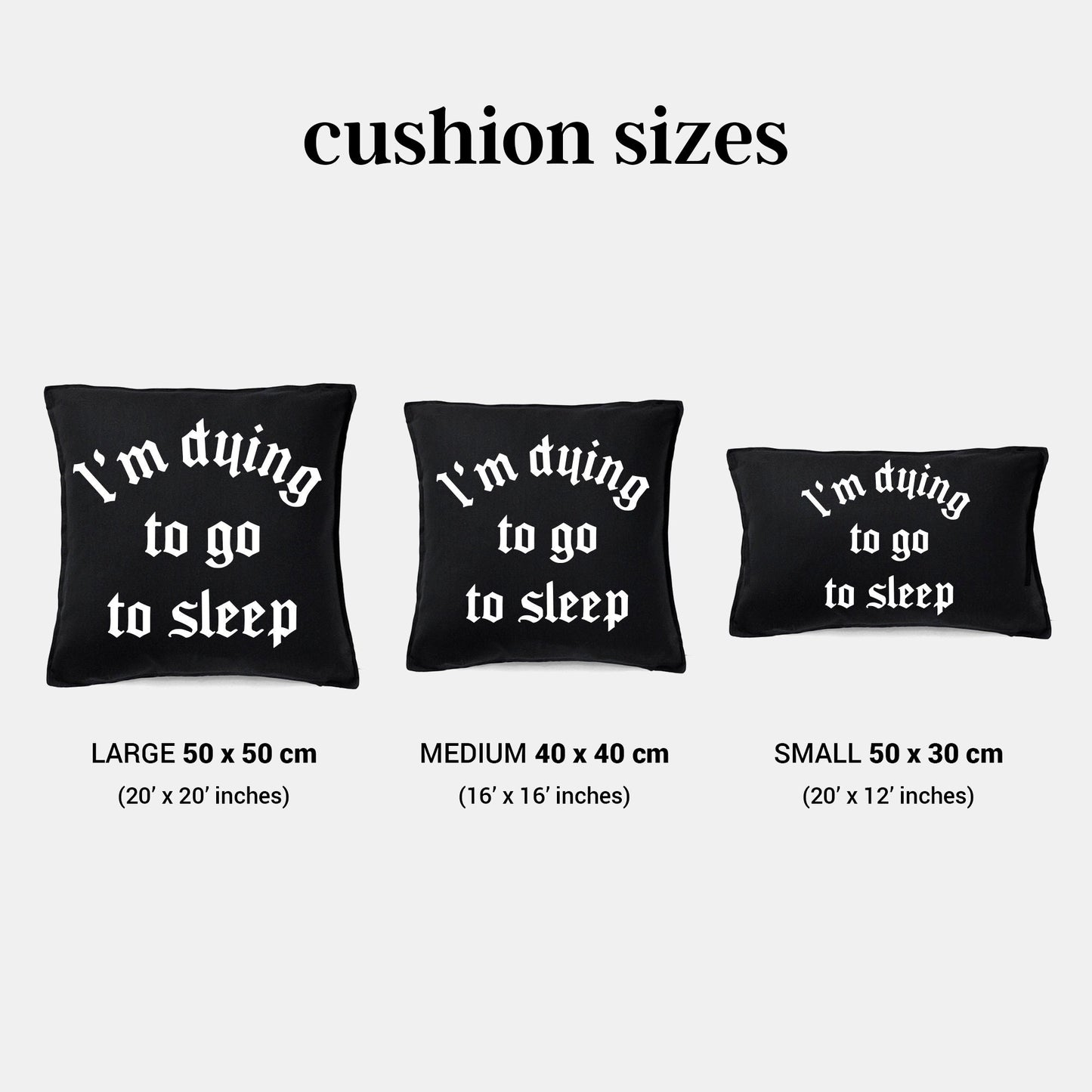 I'm Dying To Go To Sleep Throw Pillow - Black Gothic Home Decor