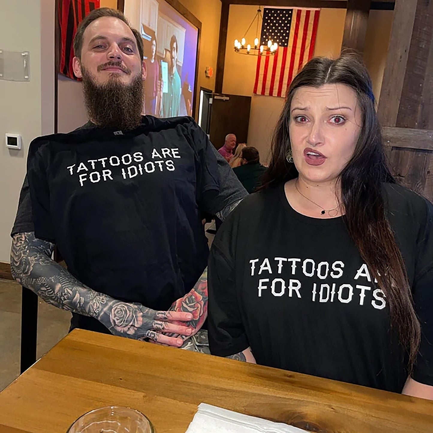 Tattoo T-Shirt - Tattoos Are For Idiots Tattoo T-Shirt - Gift For Tattooed Person - Tattoo Shirt