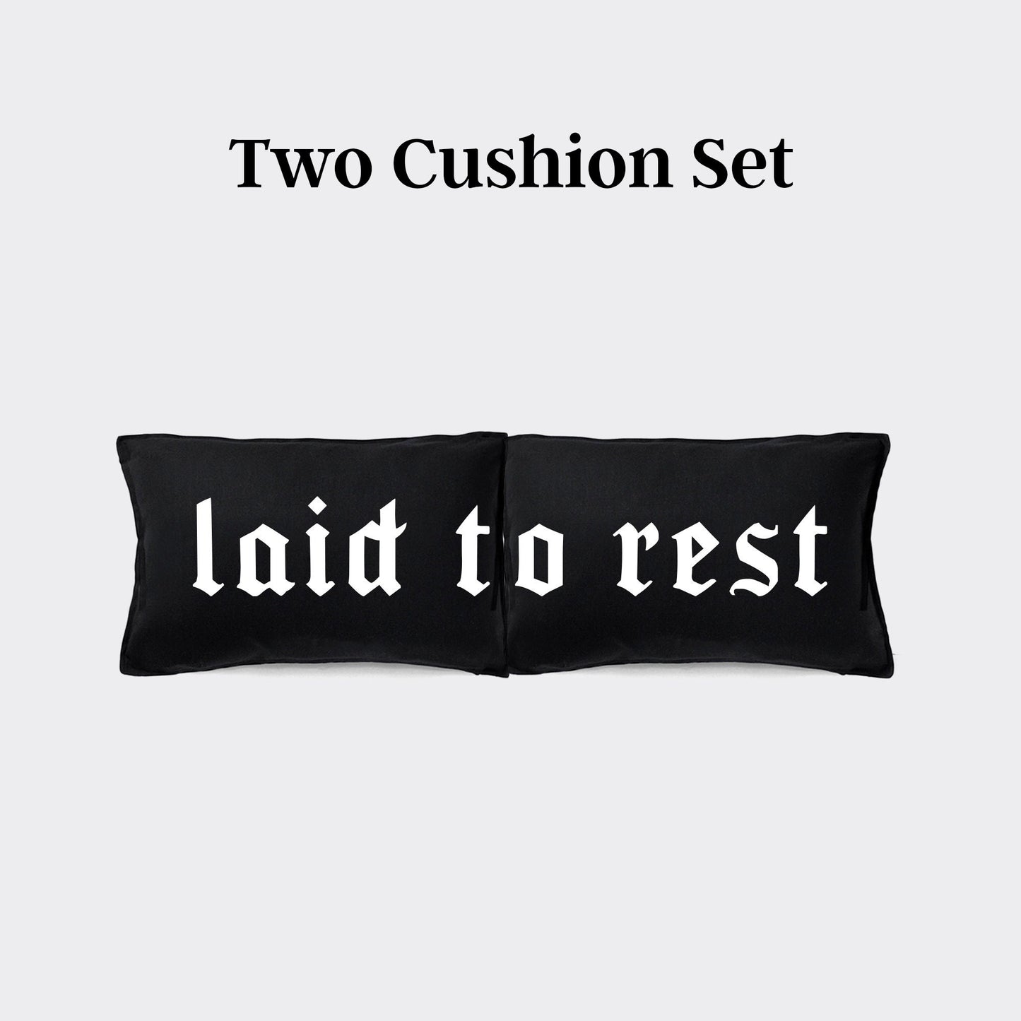 Black Gothic Bedding - Goth Bedroom Decor - Goth Decor - Goth Pillow Set - Goth Cushion - Goth Throw Cushions - Laid To Rest Cushions