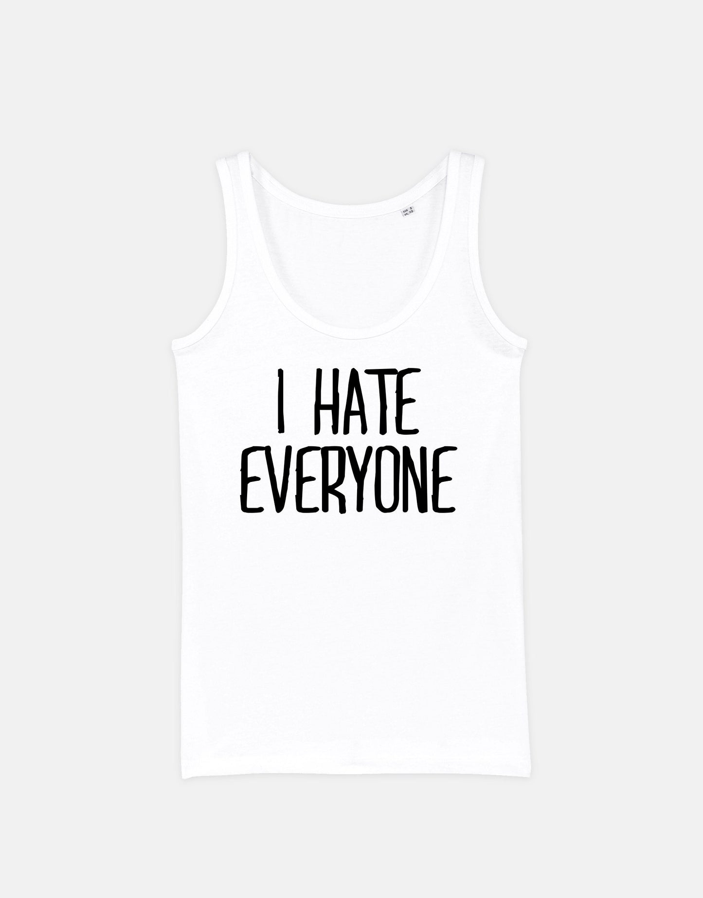 I Hate Everyone Tank Top - Womens Goth Vest - Goth Fashion Slogan Tank - Summer Goth Shirt - Gothic Tank Top