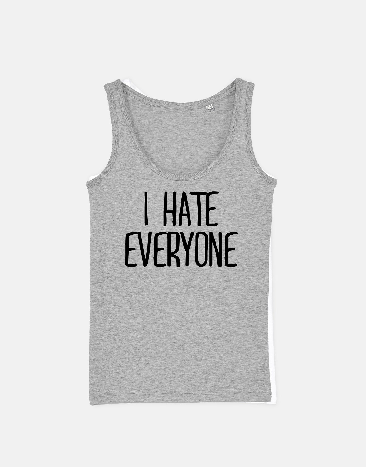 I Hate Everyone Tank Top - Womens Goth Vest - Goth Fashion Slogan Tank - Summer Goth Shirt - Gothic Tank Top