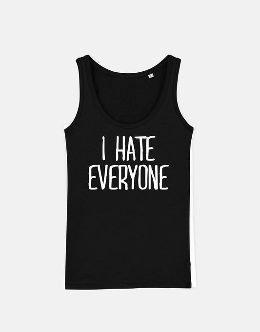 I Hate Everyone Tank Top - Womens Goth Vest - Goth Fashion Slogan Tank - Summer Goth Shirt - Gothic Tank Top