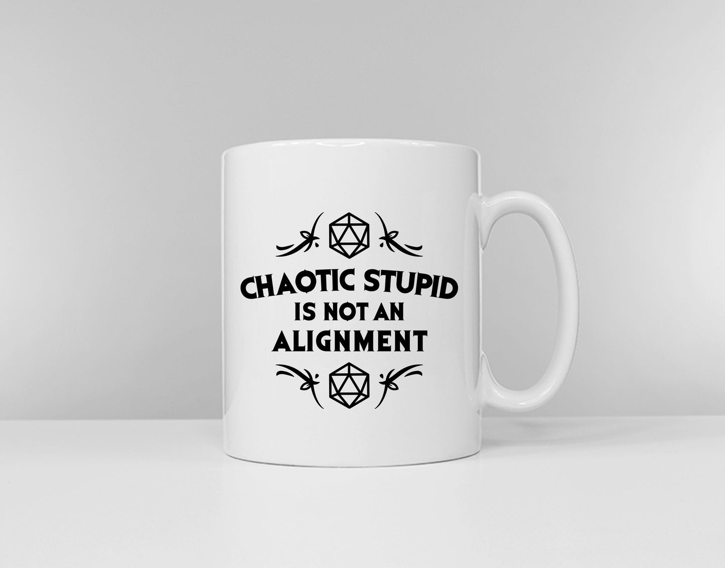 Dungeons And Dragons Coffee Mug - Chaotic Stupid Is Not An Alignment DM Mug - D and D Mug - D&D Gift Ideas - Gift For The Dungeon Master