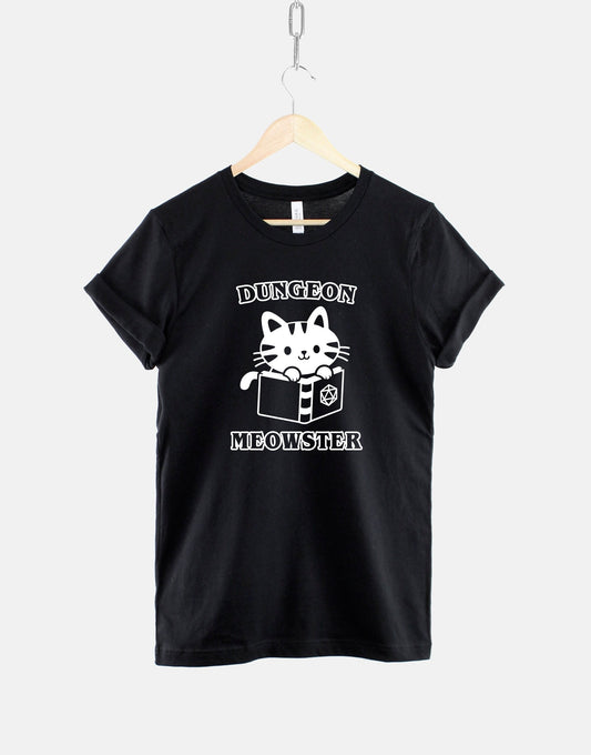 Womens Dungeons and Dragons T-Shirt - Dungeon Meowster Cat Shirt - Womens D And D TShirt - D&D Gifts For Women - Dungeon Master T-Shirt