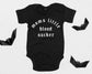 Gothic Baby Grow - Goth Baby Gift - Black Goth Baby Grow - Gift For Pregnant Goth Mom To Be - Rock n Roll Moms Little Blood Sucker Romper