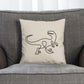 Dinosaur Print Pillow - Raptor Dinosaur Pillow - Dinosaur Bedroom - Minimal Dinosaur Cushion - Velociraptor Cushion