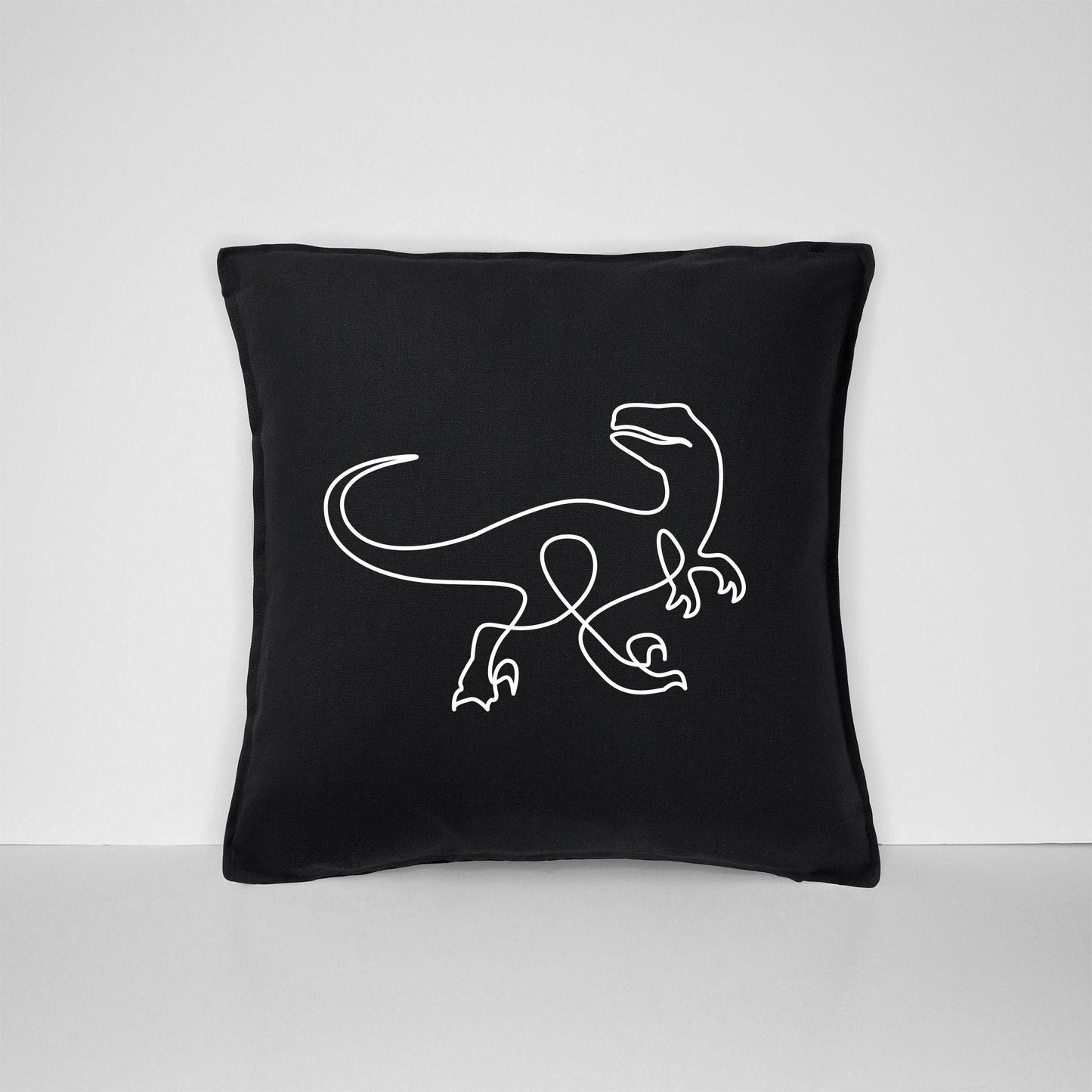 Dinosaur Print Pillow - Raptor Dinosaur Pillow - Dinosaur Bedroom - Minimal Dinosaur Cushion - Velociraptor Cushion