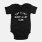 Funny Baby Grow - Baby Shower Gift For New Baby - Gift For New Mum - Baby Announcement - Eat A Lot Sleep A Lot Club Baby Grow