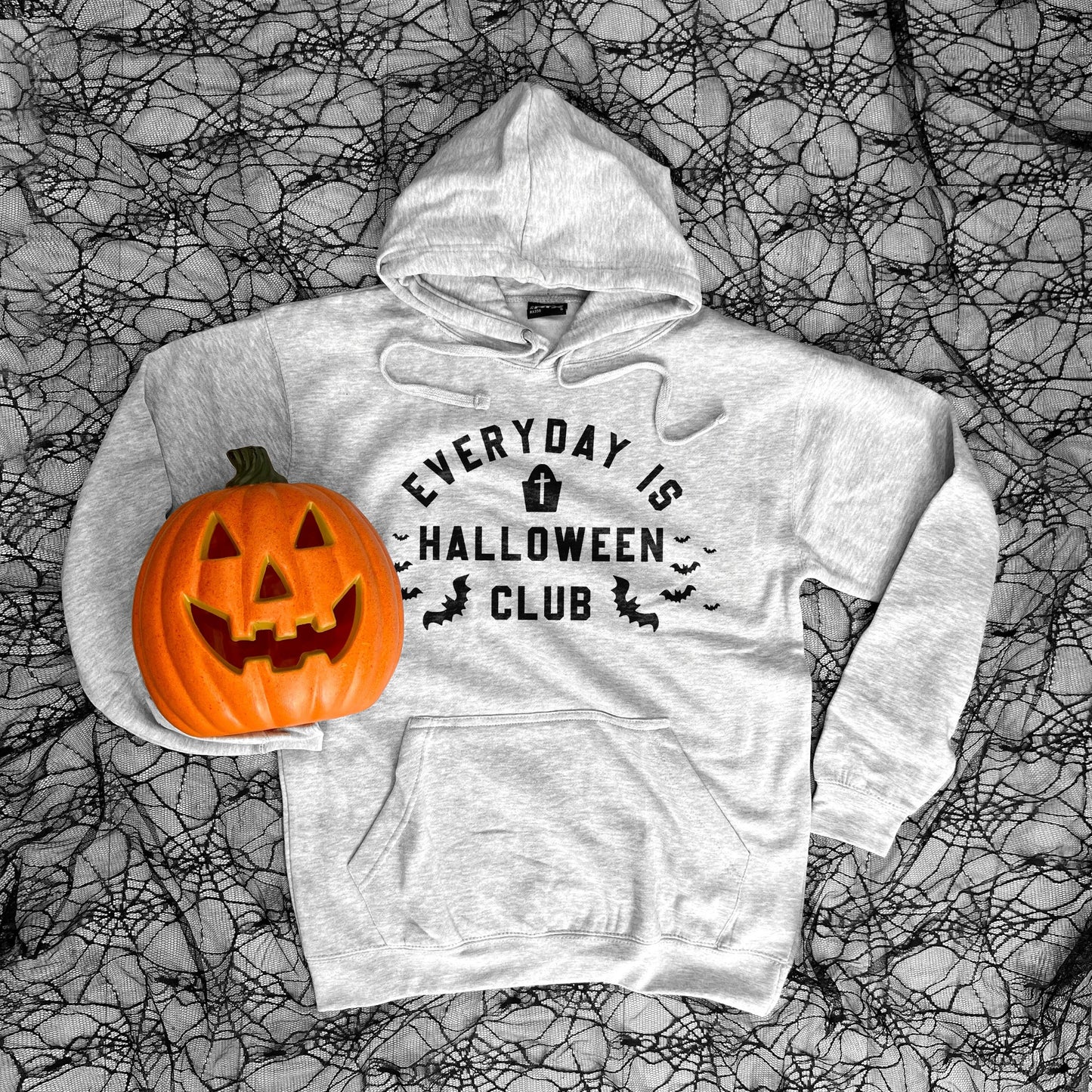 Grey Halloween Hoodie - Everyday Is Halloween Hoodie - Halloween Fashion - I Love Halloween Outfit - Halloween Gifts - Cute Halloween Hoodie