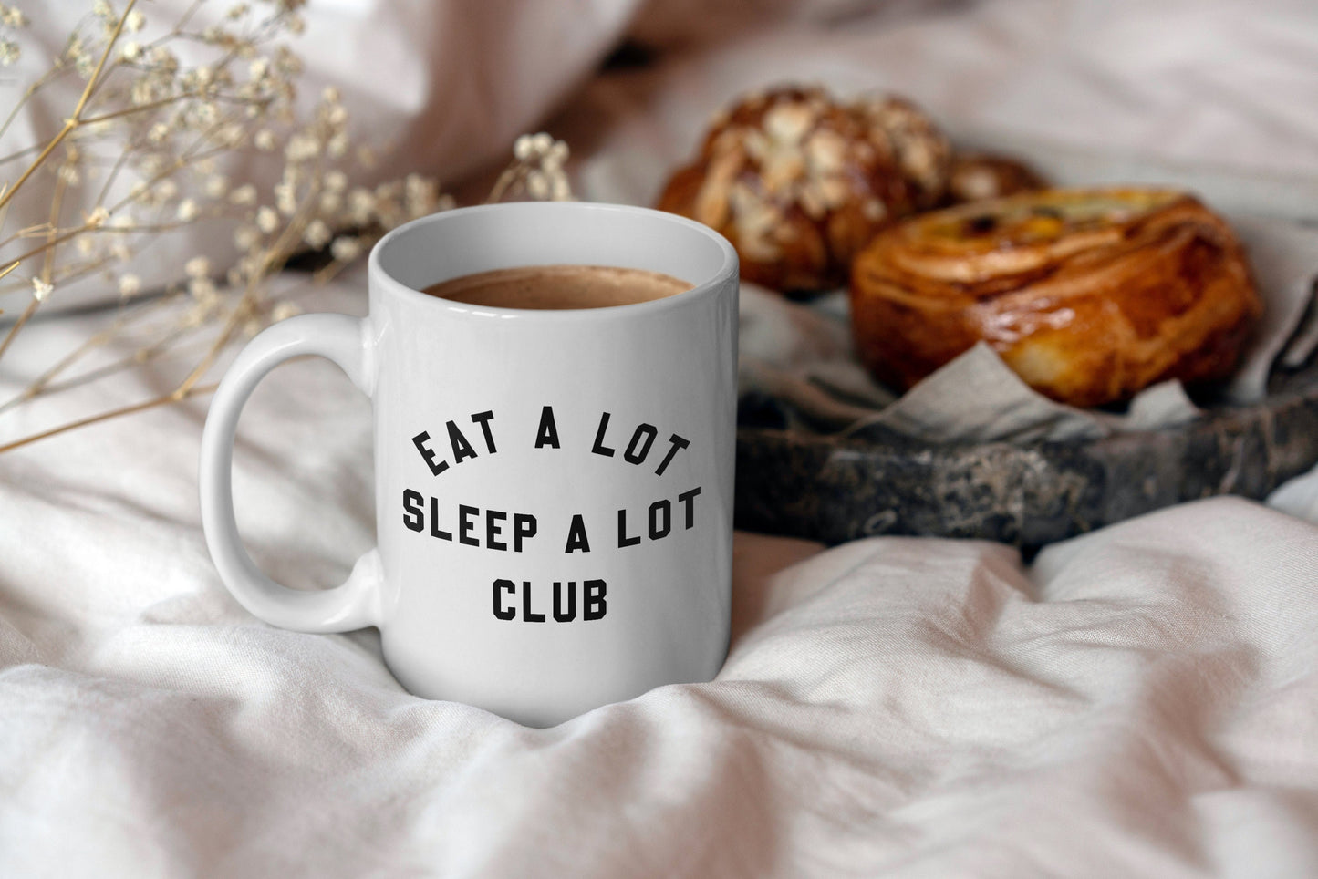 Cheeky Coffee Mug - Gift For Dad - Small Gifts For Him - Food Lover Coffee Mugs - Uncle Mug - Eat A Lot Sleep A Lot Club Ceramic Mug