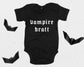 Goth Baby Grow - Black Gothic Babygrow - Black Goth Baby Gift - Gift For Goth Mom To Be - Pregnant Goth Moms - Vampire Bratt Romper Suit