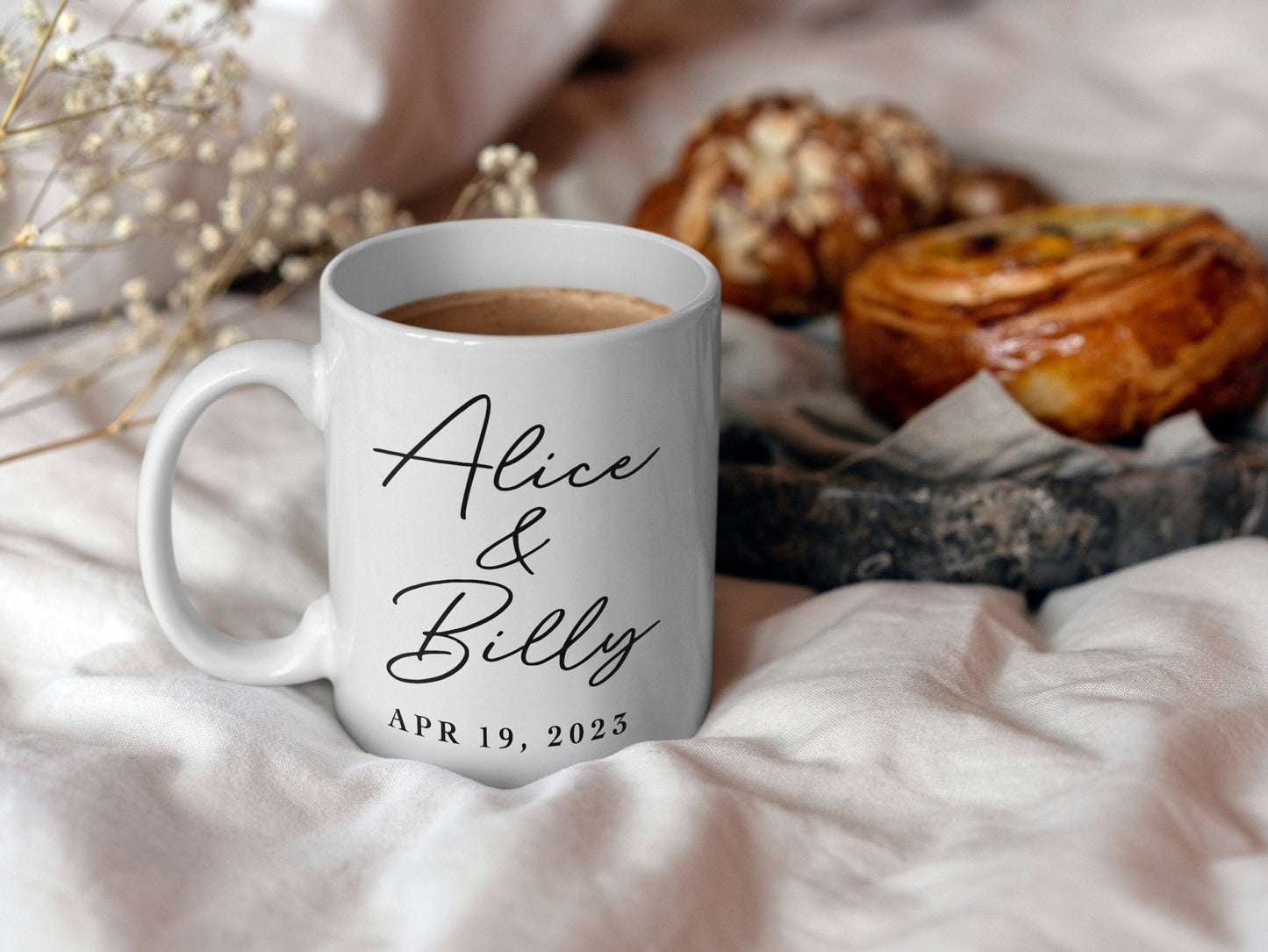 Personalised Anniversary Gifts - Wedding Anniversary Mugs Custom Couples Mugs - Gifts For Couples Anniversary Gift - Anniversary Coffee Mug