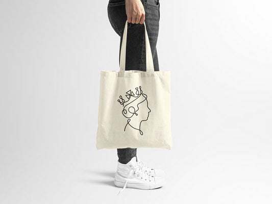 Queen Elizabeth Tote Bag - Queen Elizabeth Bag - Queen Of England Print - Queen Elizabeth II Shopping Bag