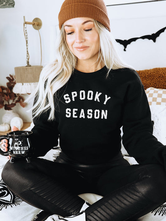 Trendy Halloween Sweatshirt - Spooky Season Sweatshirt - Halloween Sweatshirt - Outfit For Halloween - Halloween Print Sweatshirt