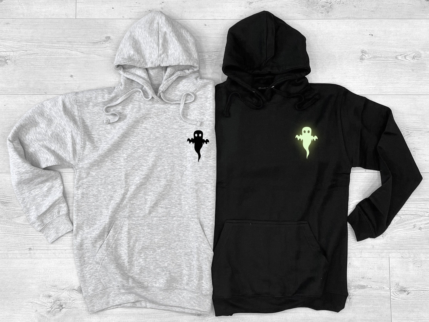 Ghost Hoodie - Glow In The Dark Halloween Hoodie - Cute Ghost Hoodie - Cartoon Ghost Hoody - Halloween Ghost Hoodie