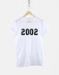 2002 21st Birthday Shirt - Made In Year Numbers T-Shirt