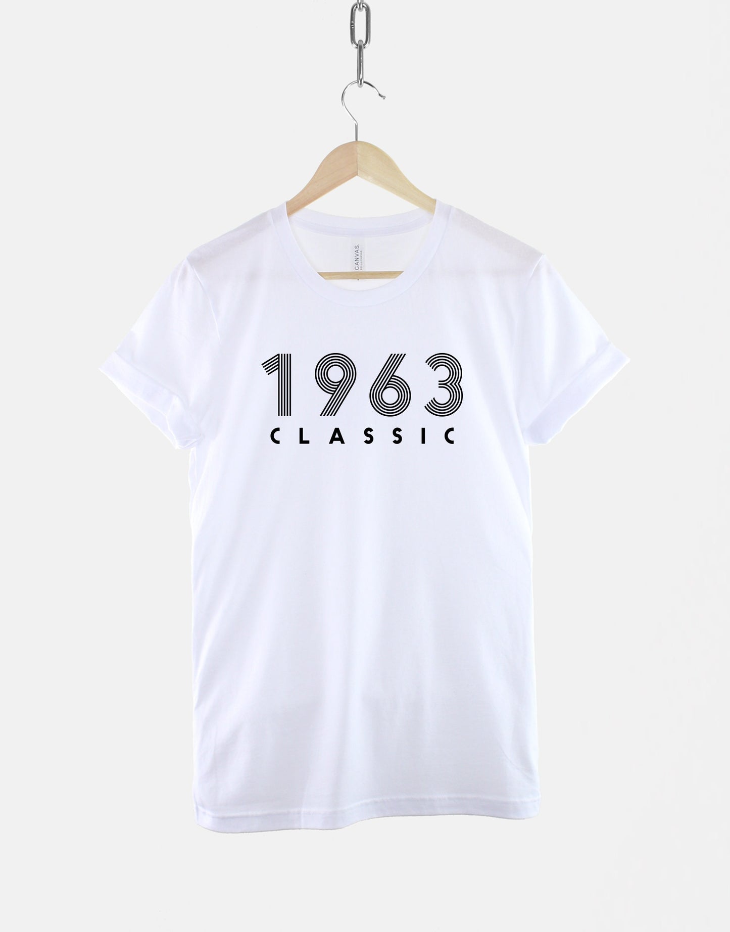 1963 Classic Retro 60th Birthday Shirt - Mens Husband Grandpa Dad Birth Year Numbers T-Shirt