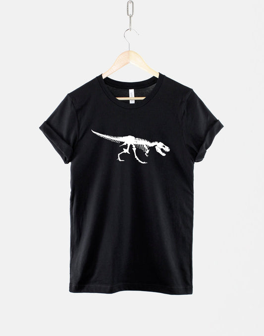 T-Rex Skeleton T-Shirt - Tyrannosaurus Rex Shirt - Dinosaur Skeleton T-Shirt - Dinosaur Print Shirt - Black Dinosaur Print T-Shirt