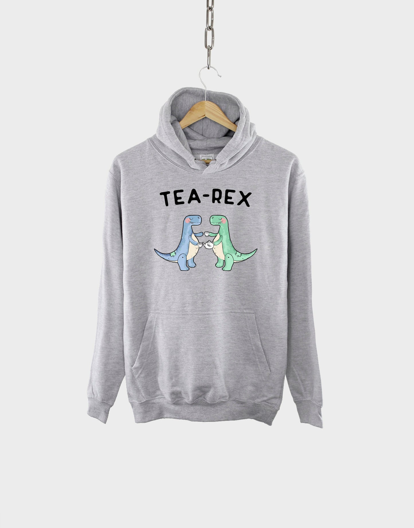 Tea-Rex Hoodie - Tyrannosaurus Rex Tea Hoodie - Tea Rex Dinosaur Hoodie