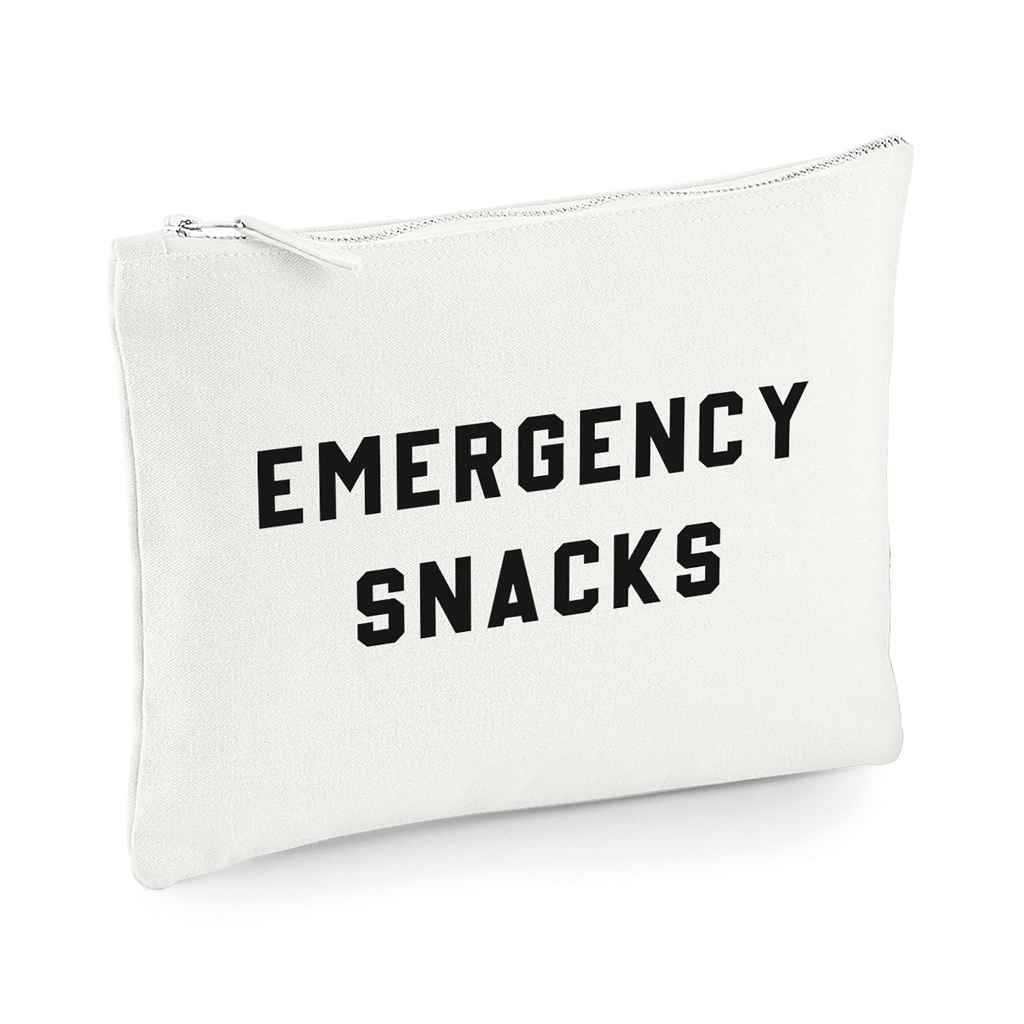 Snacks Zipper Pouch - Emergency Snacks Bag - Emergency Snack Pouch - Emergency Candy Zipper Pouch - Snacks Pouch - Canvas Zip Up Pouch