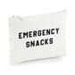 Snacks Zipper Pouch - Emergency Snacks Bag - Emergency Snack Pouch - Emergency Candy Zipper Pouch - Snacks Pouch - Canvas Zip Up Pouch