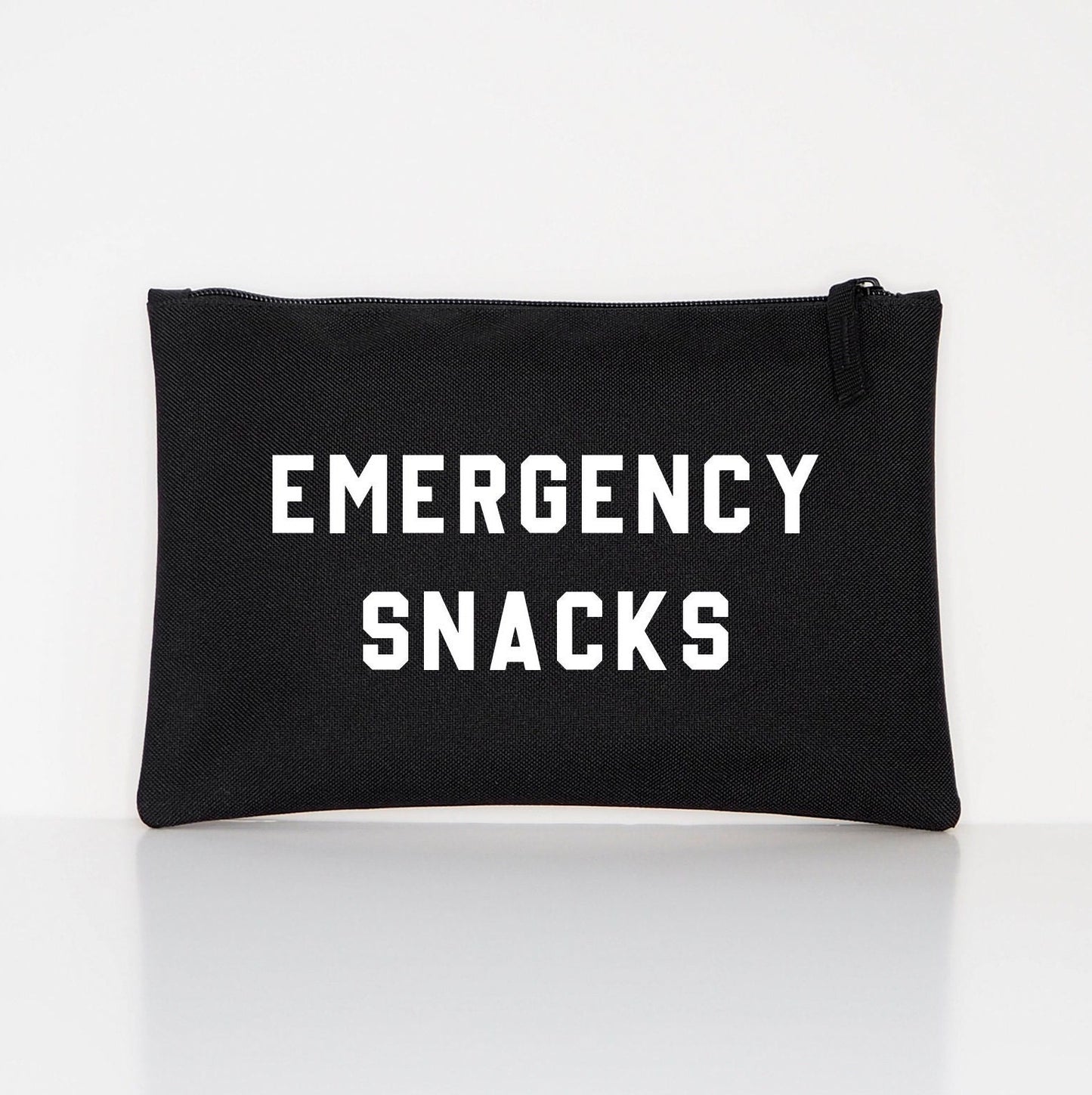 Snacks Zipper Pouch - Emergency Snacks Bag - Emergency Snack Pouch - Emergency Candy Zipper Pouch - Snacks Pouch - Canvas Zip Up Pouch