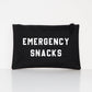 Snacks Zipper Pouch - Emergency Snacks Bag - Emergency Snack Pouch - Emergency Candy Zipper Pouch - Snacks Pouch - Canvas Zip Up Pouch