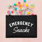 Emergency Snacks Zip Pouch - Emergency Snacks Pouch - Emergency Snack Bag - Emergency Candy Zip Pouch - Pouch For Snacks - Kids Snack Bag