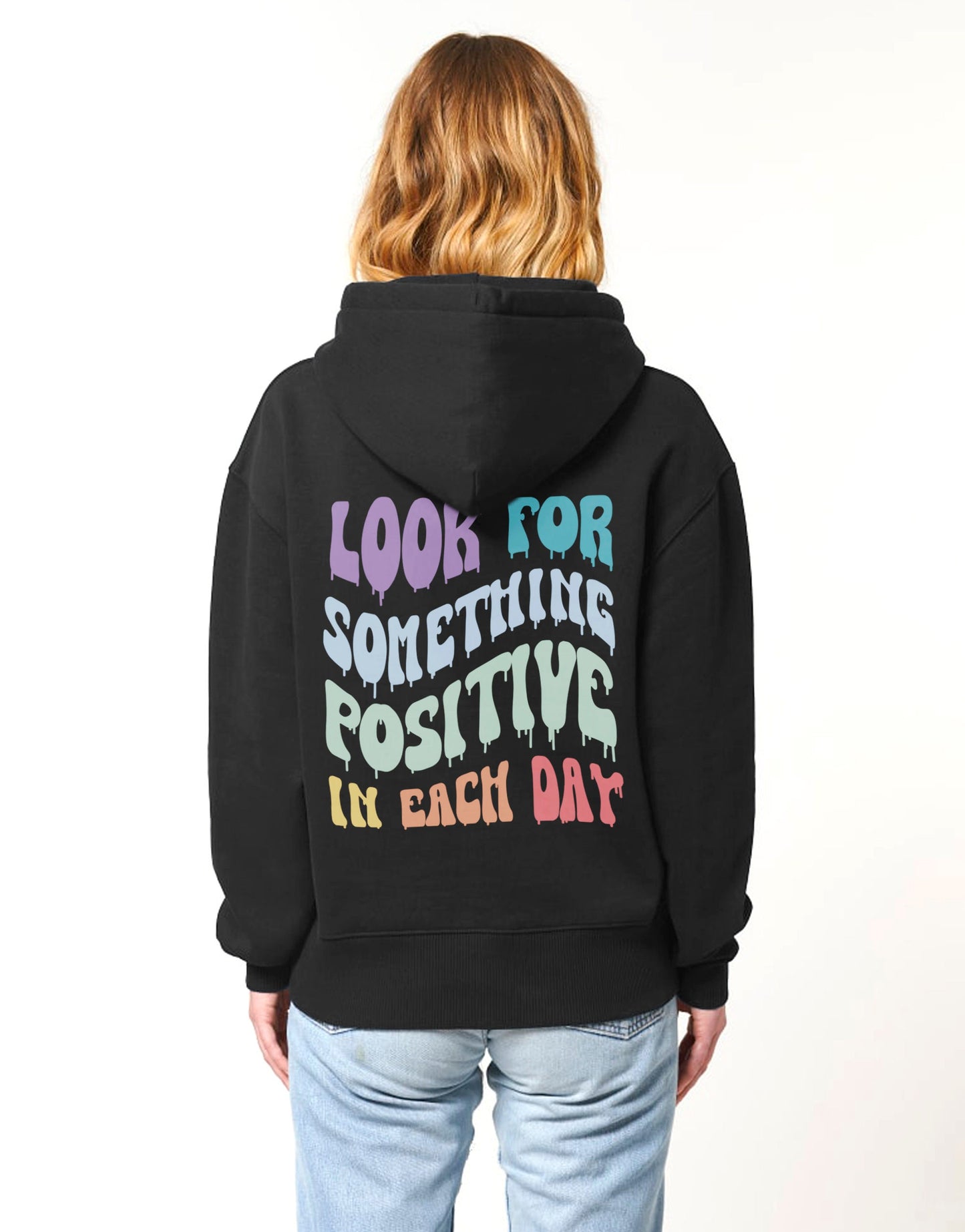 Womens Oversized Hoodie - Retro Font Mental Health Hoodie - Positive Mindset Hoodie