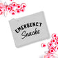 Emergency Snacks Zip Pouch - Emergency Snacks Pouch - Emergency Snack Bag - Emergency Candy Zip Pouch - Pouch For Snacks - Kids Snack Bag