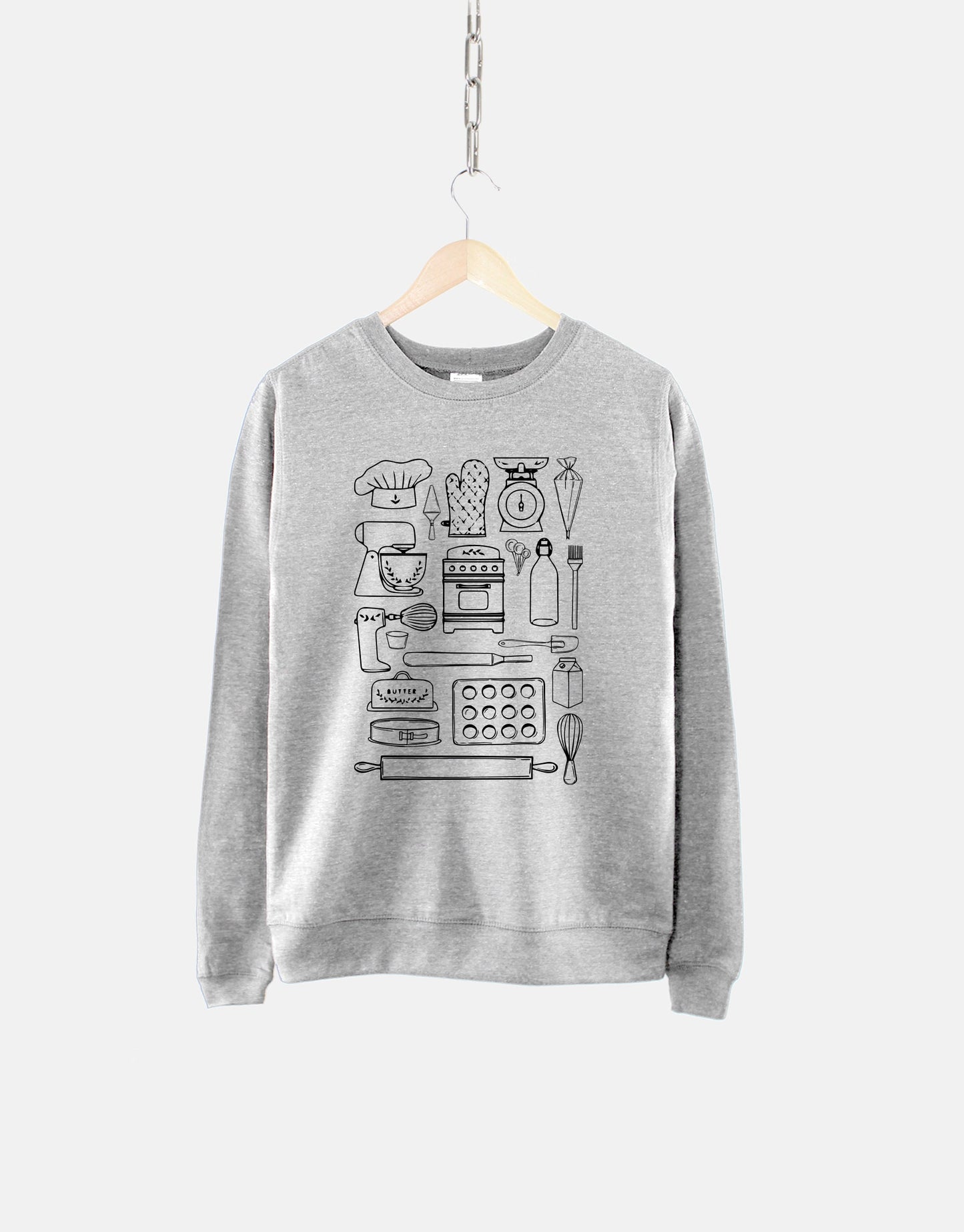 Baking Sweatshirt - Baker Sweatshirt - Baking Gifts - Baking Sweater - Baking Supplies Shirt - Baking Utensils Sweatshirt - Baking Kit Shirt