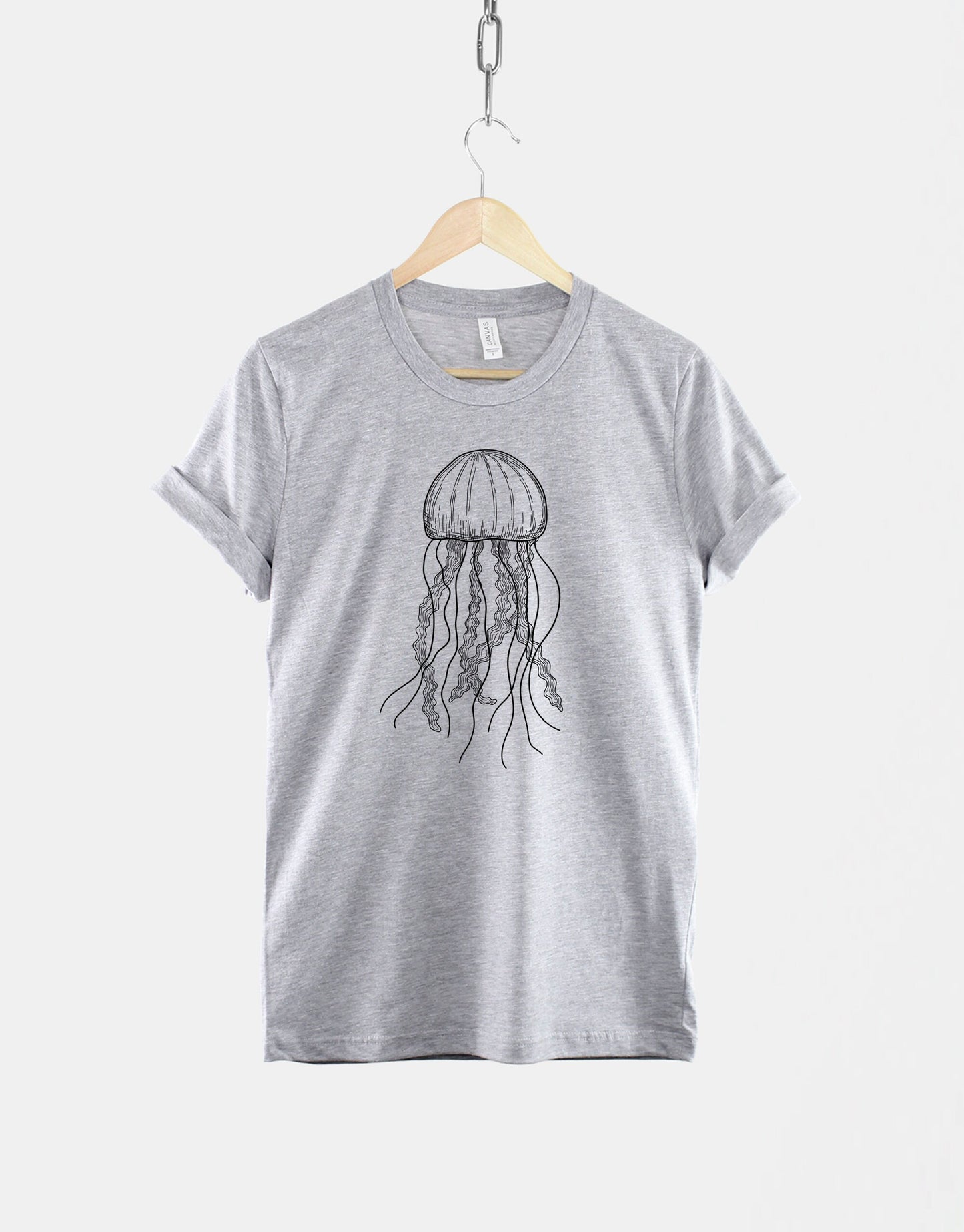 Jellyfish T-Shirt - Seaside Nautical Shirt - Beach T-Shirt - Summer T-Shirt - Marine Print TShirt